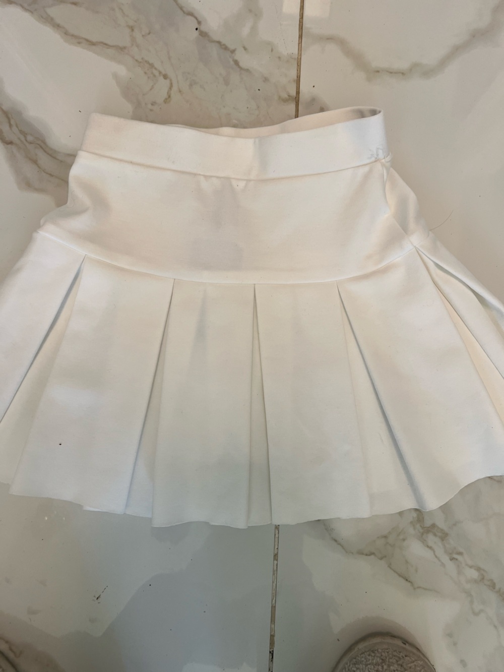 Lioness White Pleated Skater Skirt